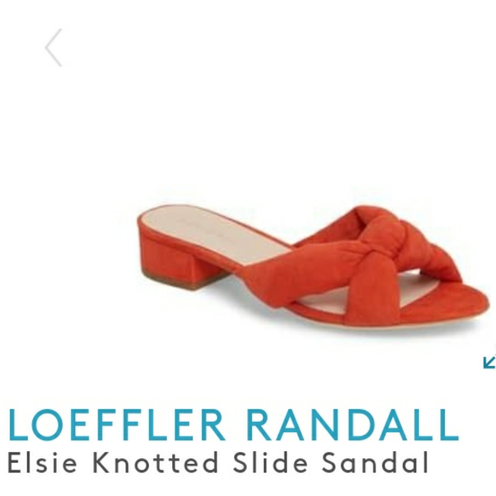LOEFFLER RANDALL ELSIE ORANGE KNOTTED SLIDES SHOES